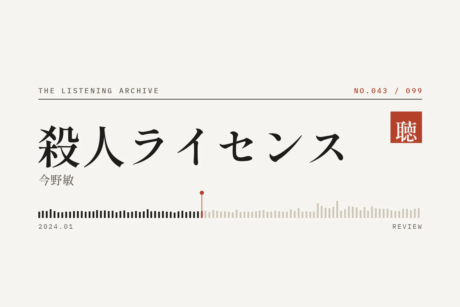 『殺人ライセンス』の書評（聴く書庫 No.043）